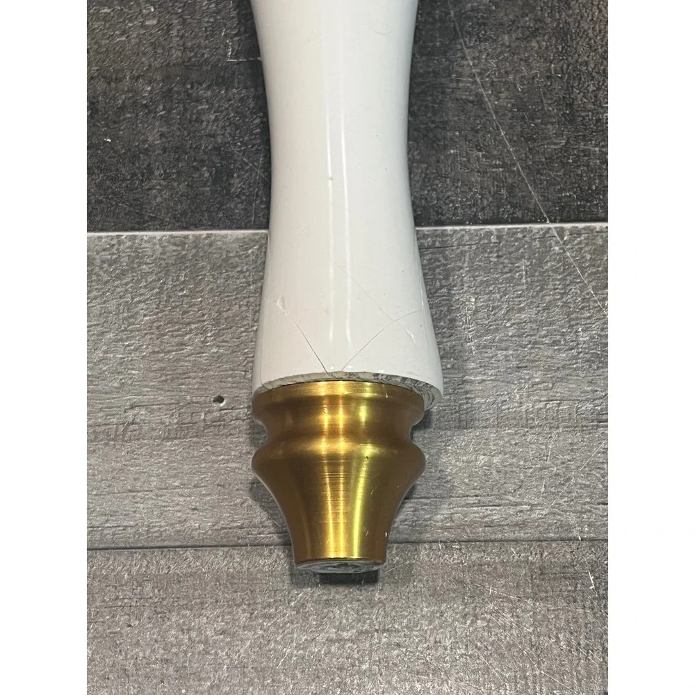 Vintage Molson Golden Beer Tap Handle White Ceramic Red Maple Leaf Logo 12 Inch